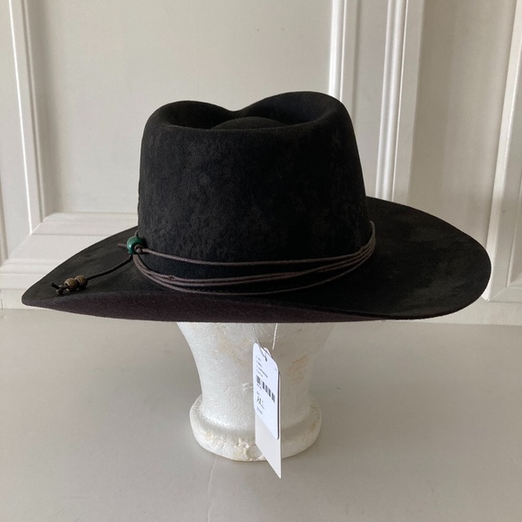 NWOT Free People x Ruediger Outback Charm Felt 100% Wool Brown Hat Sz M - Picture 3 of 9